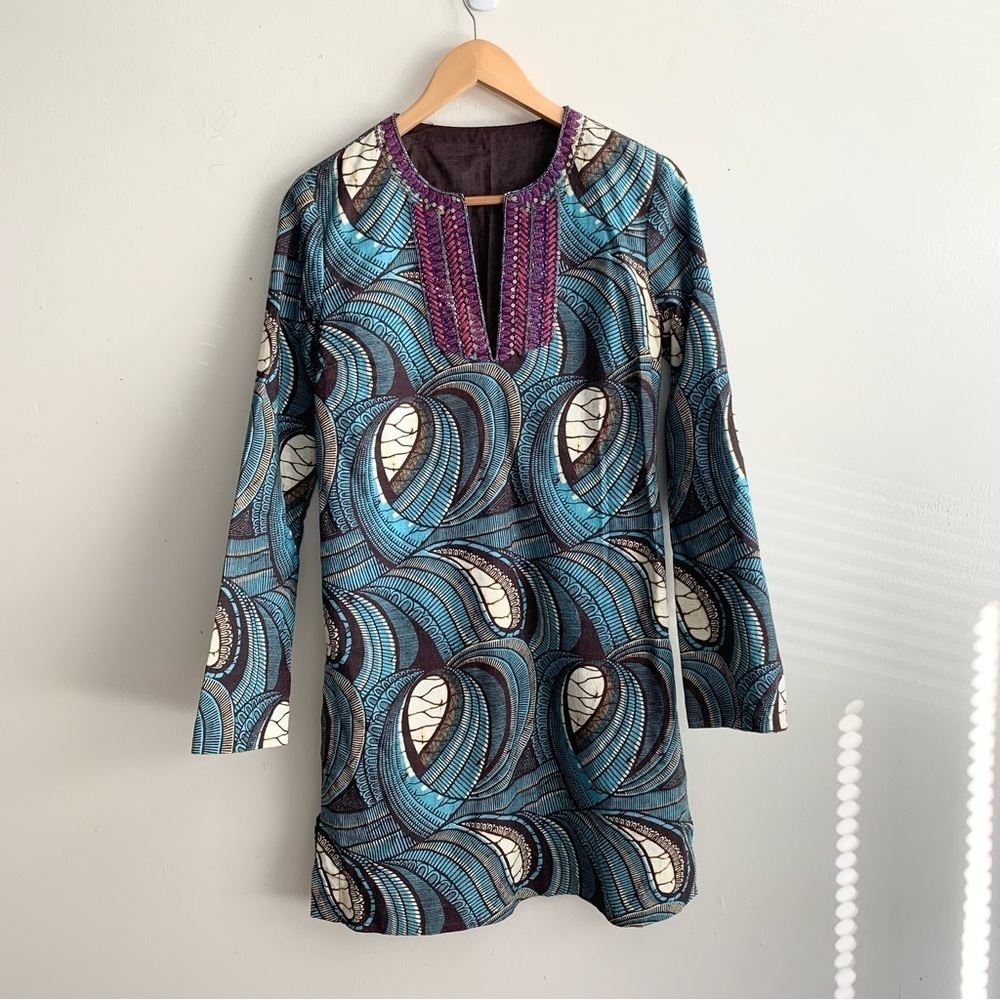 Embroidered Patterned Long Sleeve Tunic